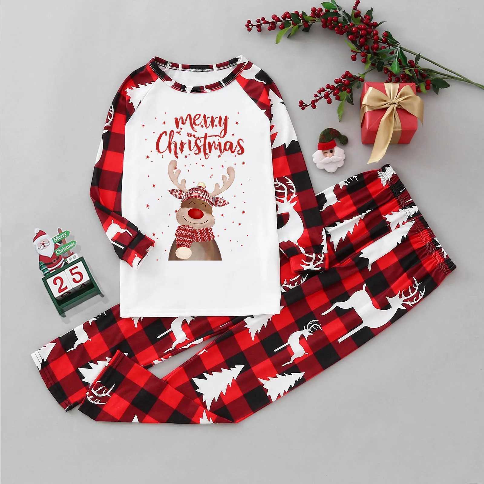 Christmas Pyjamas Family Set Pyjamas Christmas Partner Women Men Children New YearS Clothes ParentChild Matching Pajamas Set L251021NFPX
