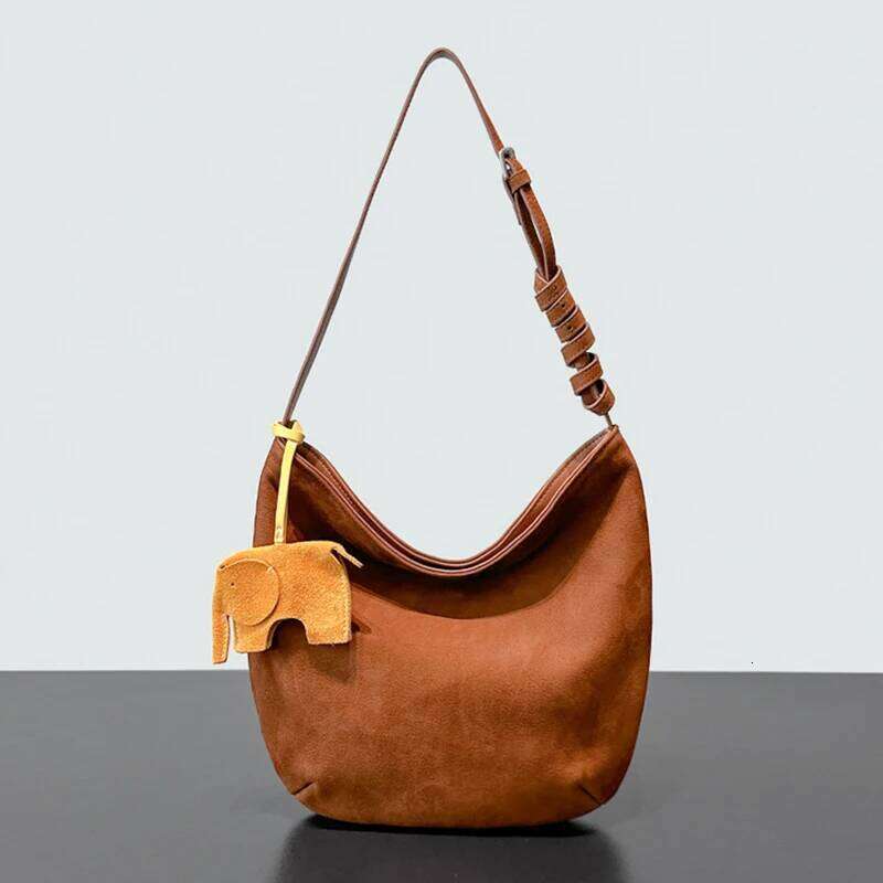 Matte Cowhide Underarm Autumn Winter New Design Simple Genuine Leather Women's Vintage Y2k Fashion Portable Shoulder Bag Suotong1021