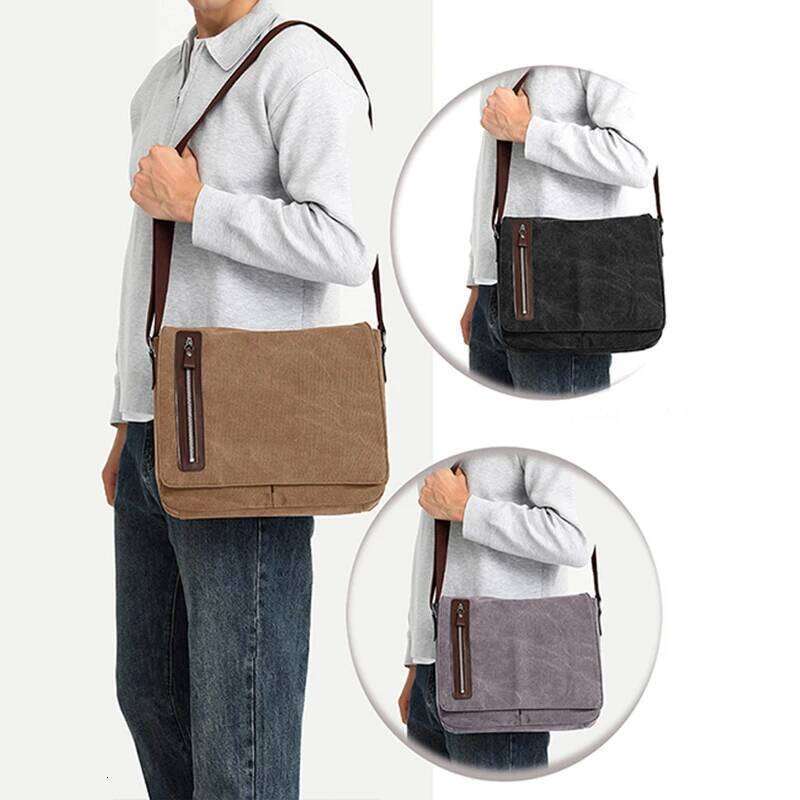 Designer Luxury Messenger Bag Men Shoulder Canvas Business Retro Crossbody Vintage Pack Casual Trip Office Portable Travel Fashion Bags Y A
