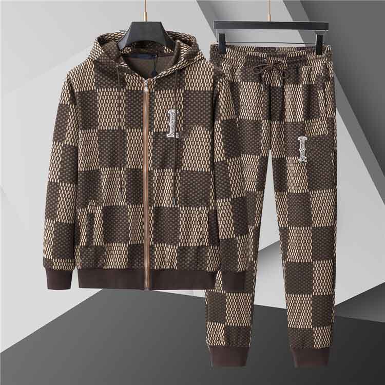 2026 Men Sportswear Set Brand Mens Tracksuit Sporting Fitness Clothing Two Pieces Long Sleeve Jacket + Pants Casual Men's Track Suit Asian size M-XXXL