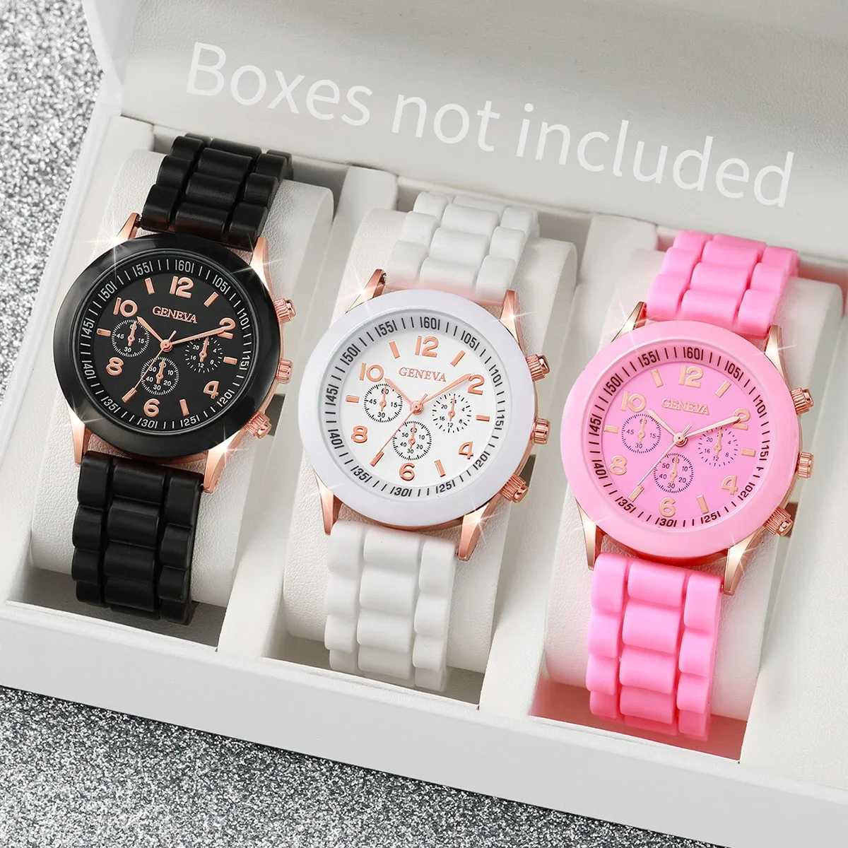 23PCS Fashion Sile Band Women es Arabic Dial Ladies Quartz Set Reloj MujerWithout BoxXJ251021