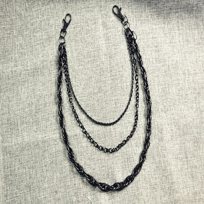 product Punk Style men trendy Pants chain three layers chain Rock and roll Street Dance accessory 251021