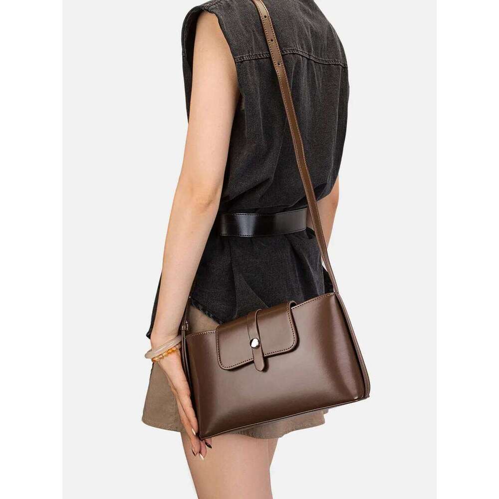 Underarm Women's Genuine Leather-Feel Shoulder Fashionable Versatile Crossbody Bag Soft 251021