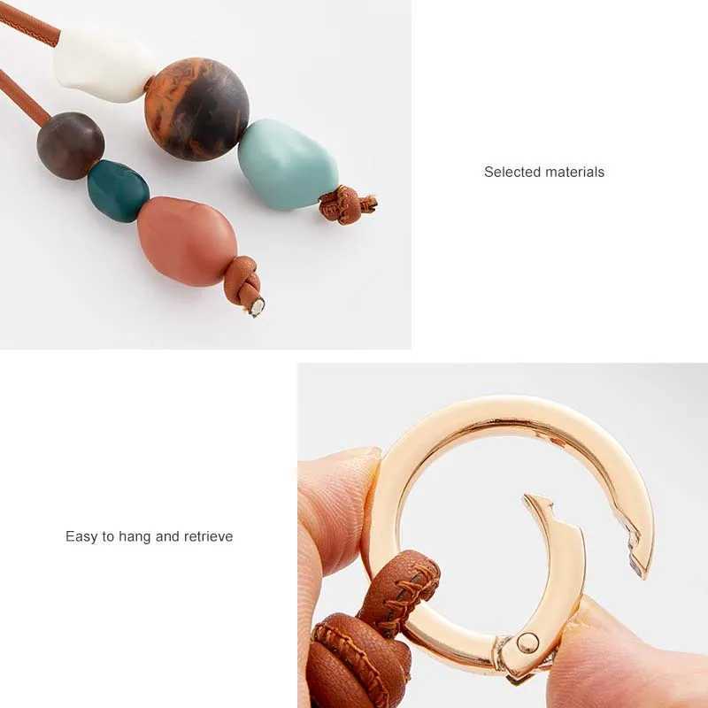 Beads charm retro fashion highend keychain easy to hang and retrieve decoration pendant bag decoration accessories J251121