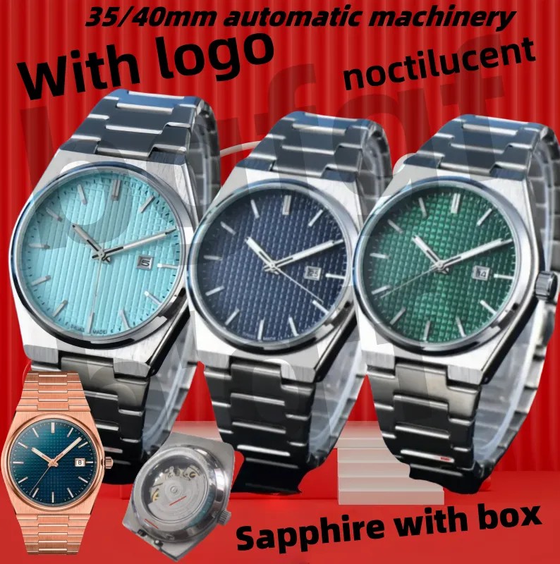 JASON007 Top quality Tiss Mens Watch Automatic Mechanical 1853 movement 40mm /35mm 316L Stainless Steel Strap Luminous Waterproof 100M sapphire motion Luxury Watch
