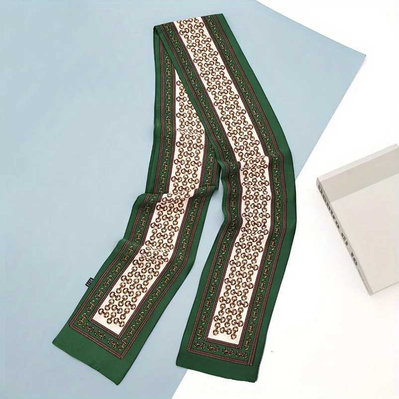 Doub Sided Printed Streamer Scarf Egant Thin Narrow Neck Scarf Profional Shirt Matching Silky Scarf For WenW251021