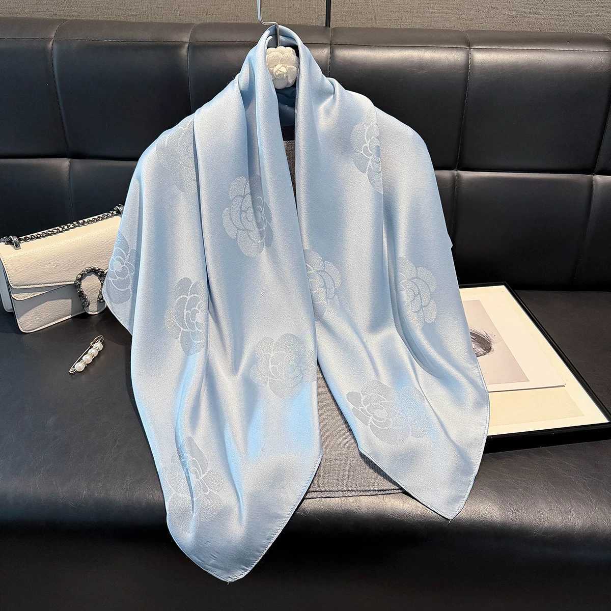 2025 Latest Wens Fashion Hijab Silky Muslim Square Sun Protection Shawl Luxury Brand Soft Fa Scarf Spring and AutumnW251021