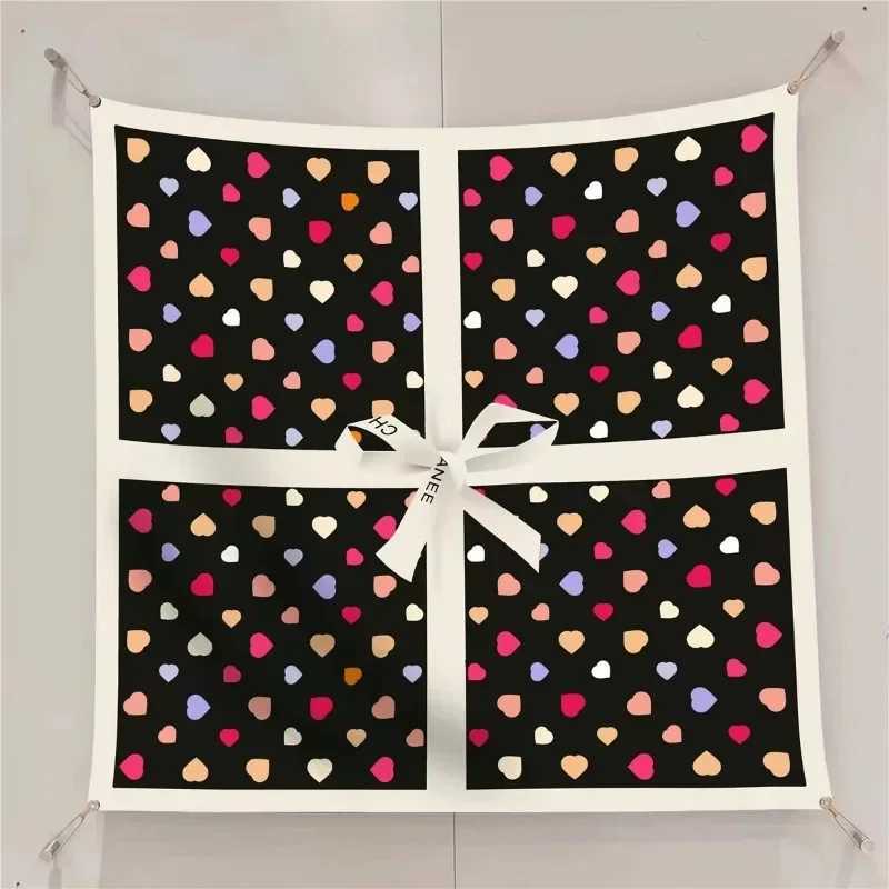 VREOVOR New 90cm 90cm Large Square Scarf Handmade Desktop Printing Machine Right Angle Curled Edge Twill Silk Fashion Trends W251021