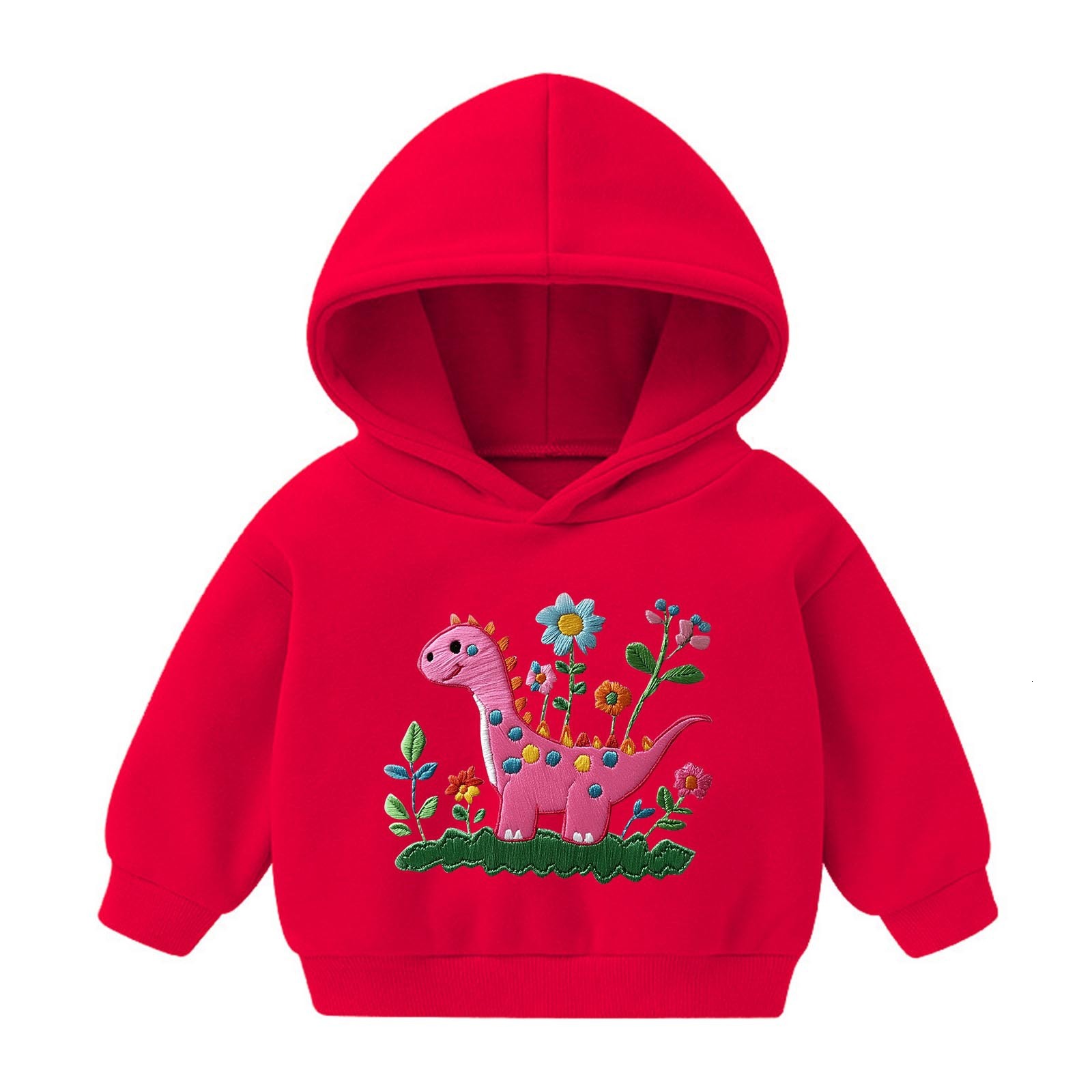 New European and American fashion children's hooded sweatshirt suitable for young children and children's wool pullover casual jacket top