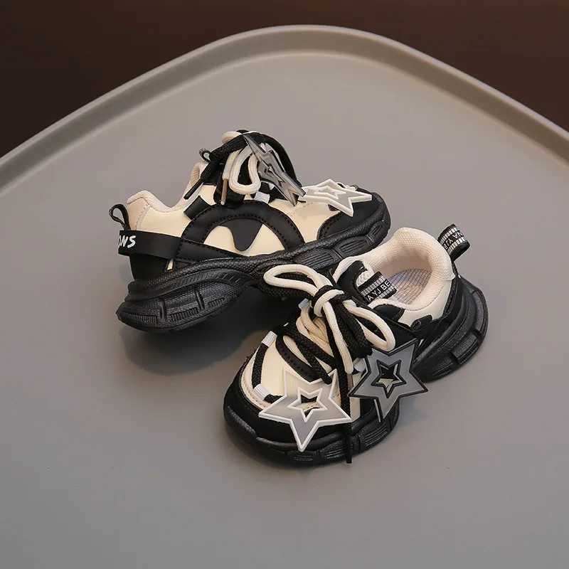 Children Casual Shoes for Girls Fashion Classic with Stars Girls Sports Running Sneakers Breathable PU Rubber Antiskid Soft W251021