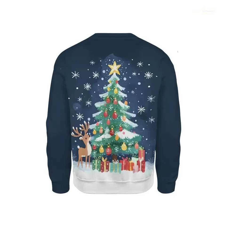Christmas Sweatshirt Mens Womens Oneck Long Sleeves 3D Print Cute Graphic Pullover Tops Unisex Winter Warm Casual Sweatshirts W251021