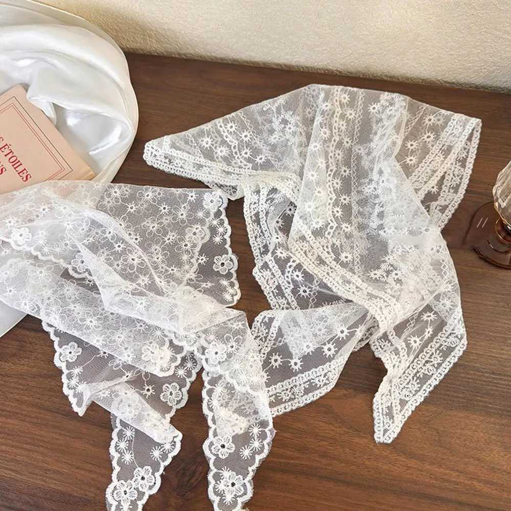 Retro Floral Lace Hair Scarf Triang Neck Scarf broidered Triang scarf for Wen Travel Photo band Fashion BandaW251021
