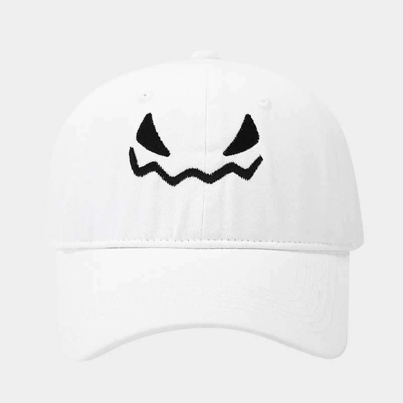 Creative New Funny Halloween Pumpkin Skull Embroidered Washed Vintage Baseball Cap Unisex Soft Brim Duckbill Cap H251020