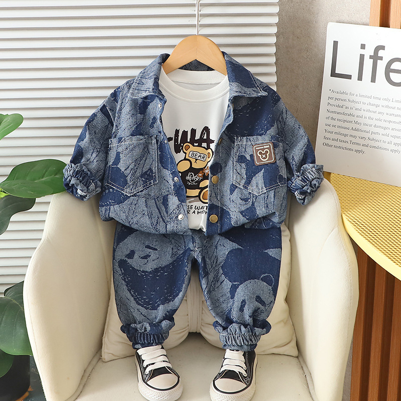 luxury kids clothing set 2025 New Kids 3-Piece Set Fashionable Outfit, Boys Girls Spring Autumn Clothing, Trendy Coordinated Ensemble for Toddlers