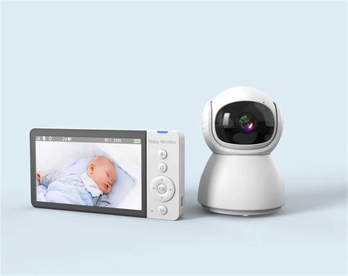 5Inch IPS Screen 720p Wireless PTZ Intercom Baby Monitor Cry Detection Feeding Plan BabySitter Nanny Camera Take PhotoVideo J251121