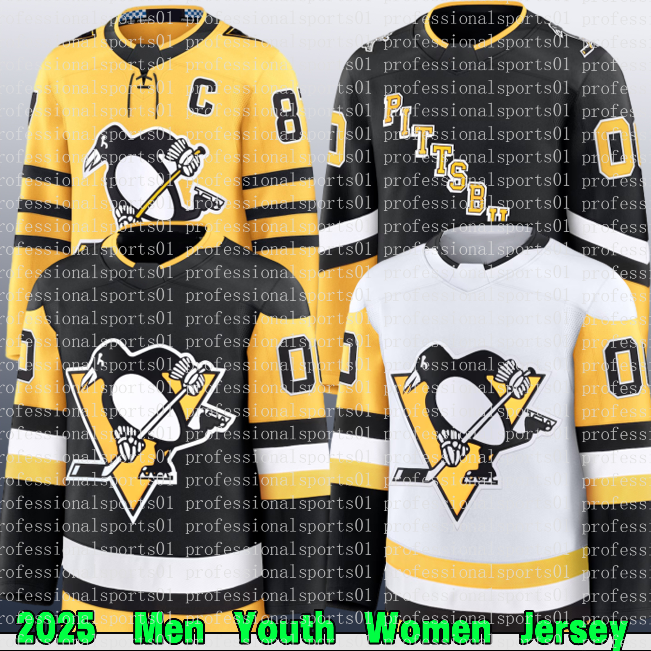 #87 Sidney Crosby pittsburgh hockey jersey penguin jersey Kris Letang Erik Karlsson #58 Letang A #17 Rust Hockey Jerseys