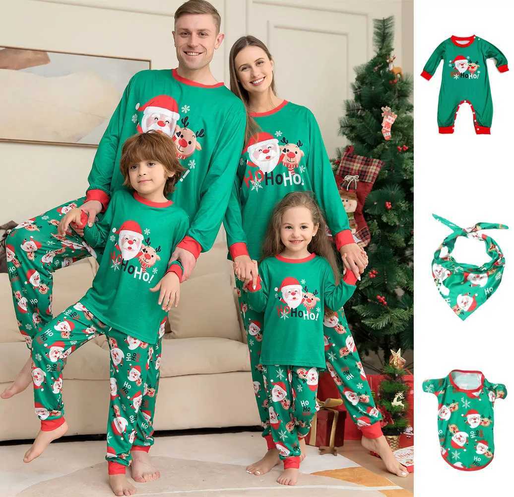 2024 Winter Couples Christmas Pajamas For Family Matching Outfits Mother Kids Clothes Christmas Deer Pajamas Family Clothing Set L251021XHEH