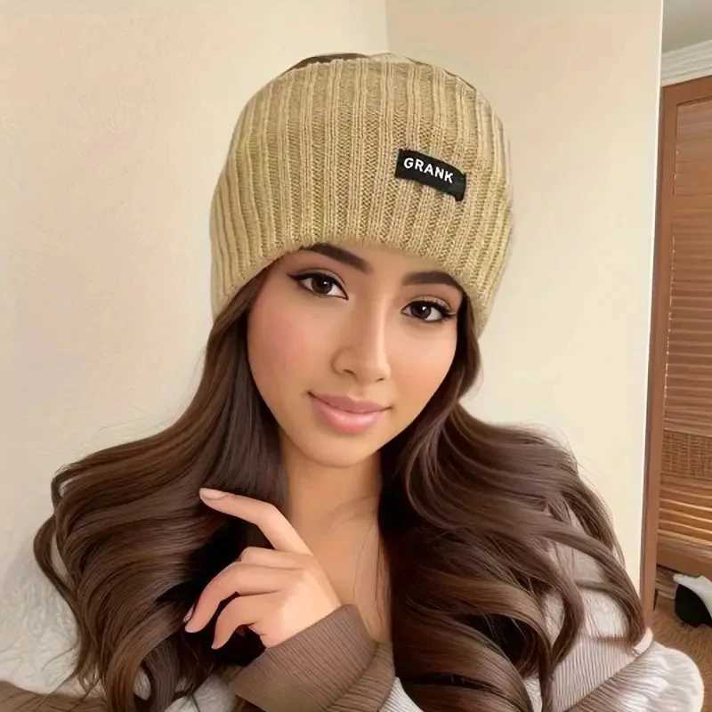 Women Winter Wide Headband Solid Color Knitted Warm Headwrap Girls Punk Elastic Headwear Sports Hair Bands AccessoriesW254021