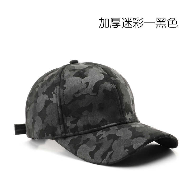 Autumn Winter Personality Women Thickened Camouflage Plain Baseball Cap Outdoor Sports Men Travel Sun Protection Visor Cap H251020