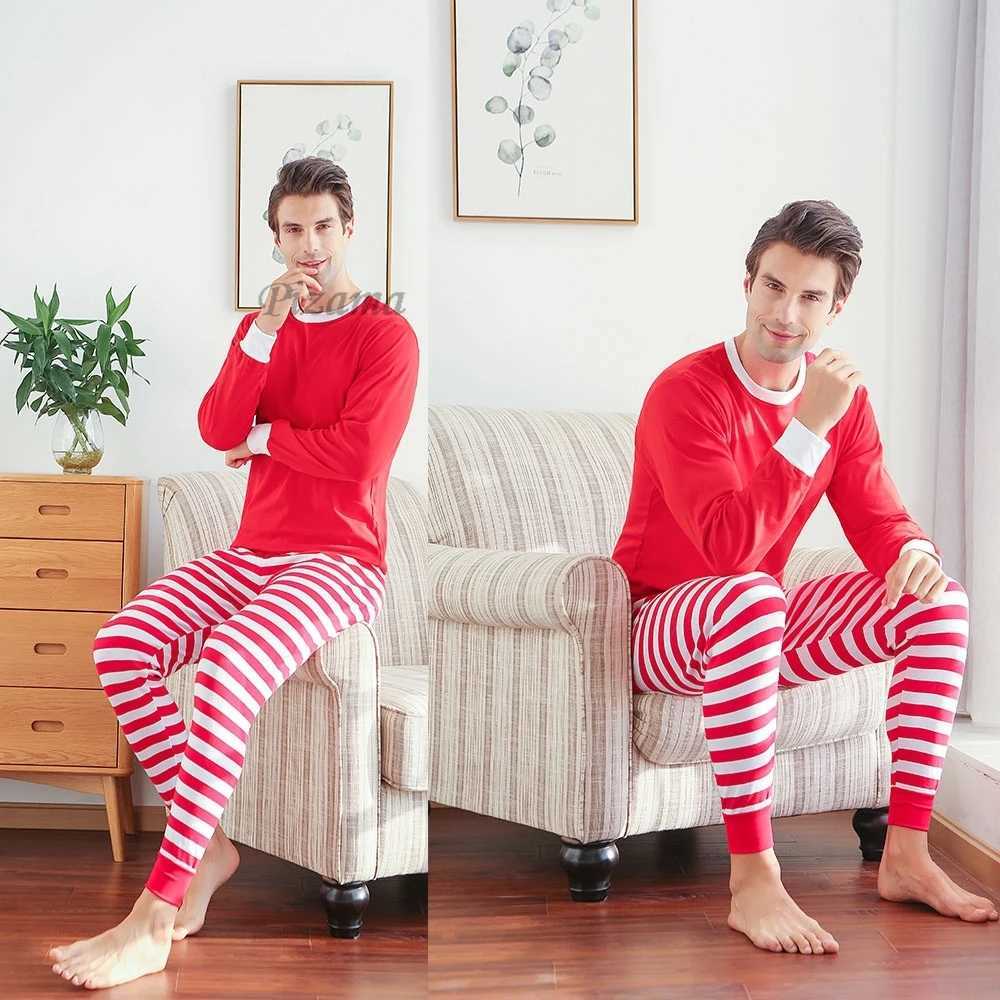 Winter 2024 Mom Daughter Dad Son Matching Clothes Striped Christmas Family Pajamas Set Cotton Baby Sleewear Xmas Look Pyjamas L251021F1BA