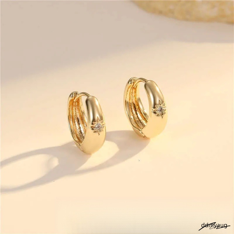 Vintage Style Round Earrings For Women - Inlaid Zircon, Geometric Design, Colorful Accent Ddmyaug