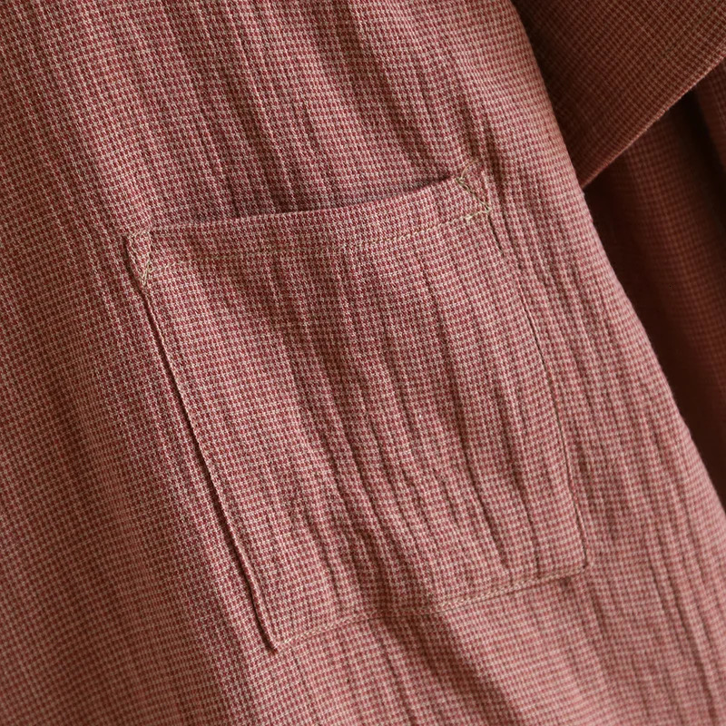 Kimono Robes with Long Pants 2 Pcs Pajamas Clothes for Mens Spring and Autumn Color Woven Plus Size Home Pyjamas Men 251021