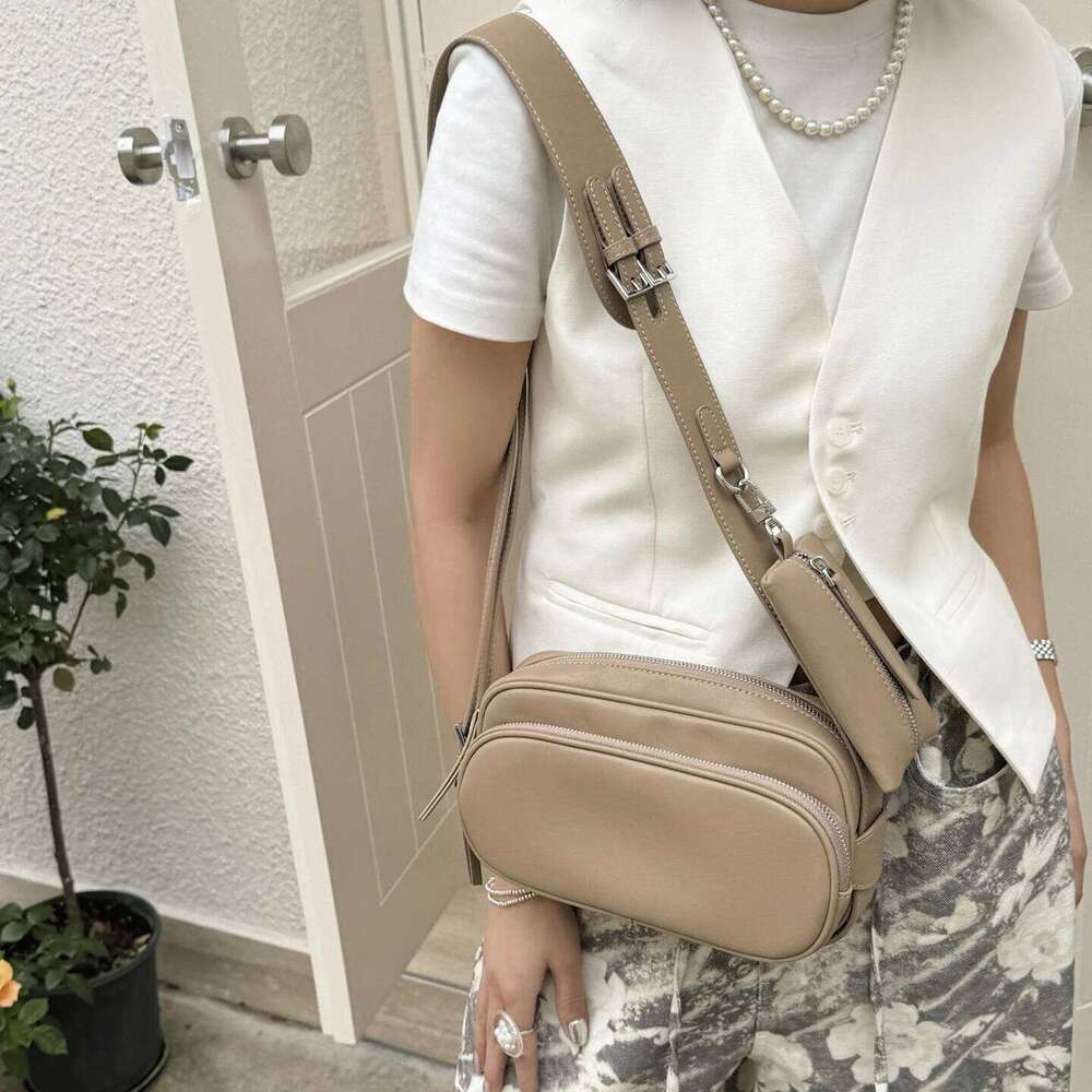 Genuine Leather Underarm New Niche Design Cowhide Waist Multi-Pocket Fashion Women's One-Shoulder Crossbody Bag 251021
