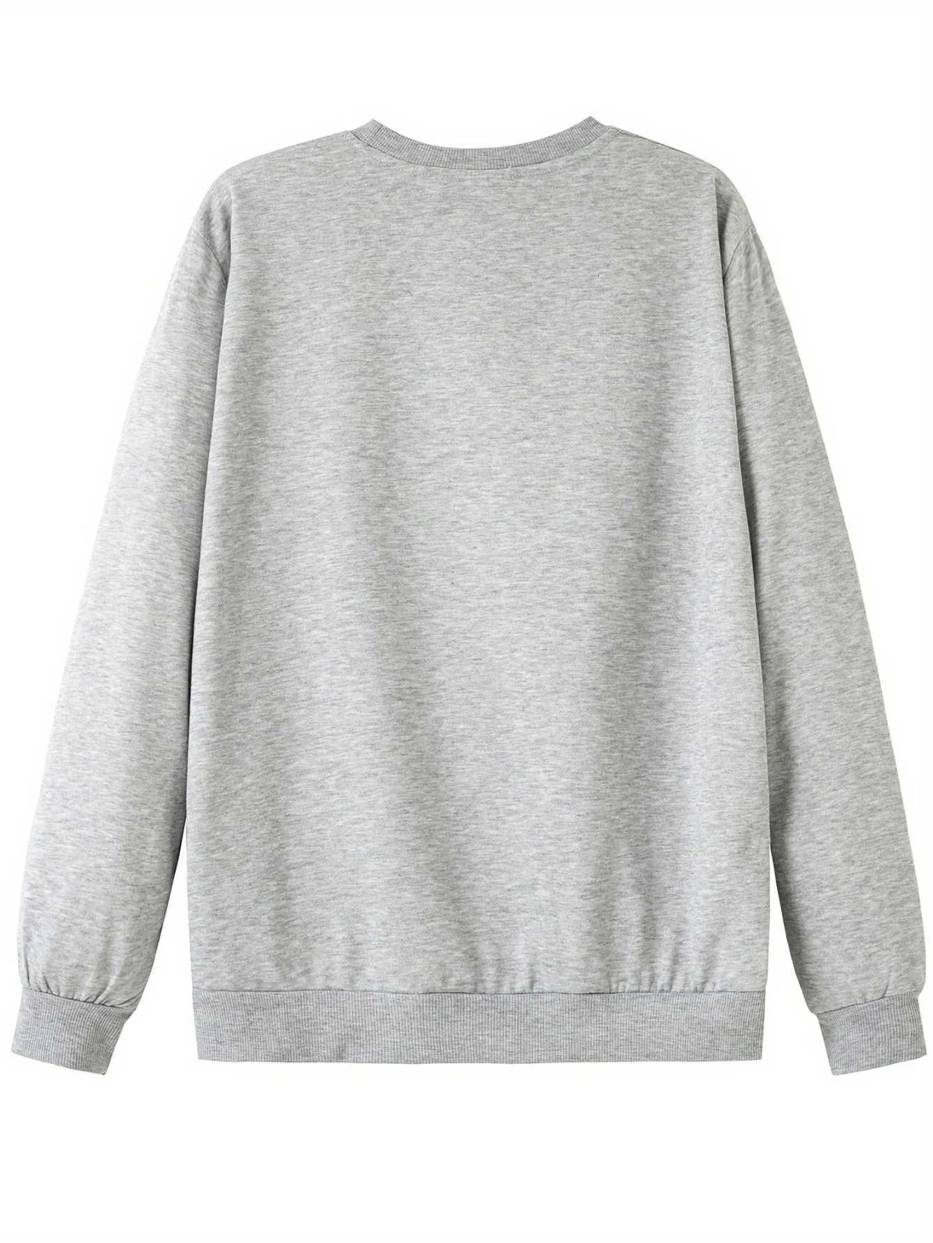 Mens autumn and winter fashionable casual loose loss angels letter print long sleeved round neck sweatshirt W251021