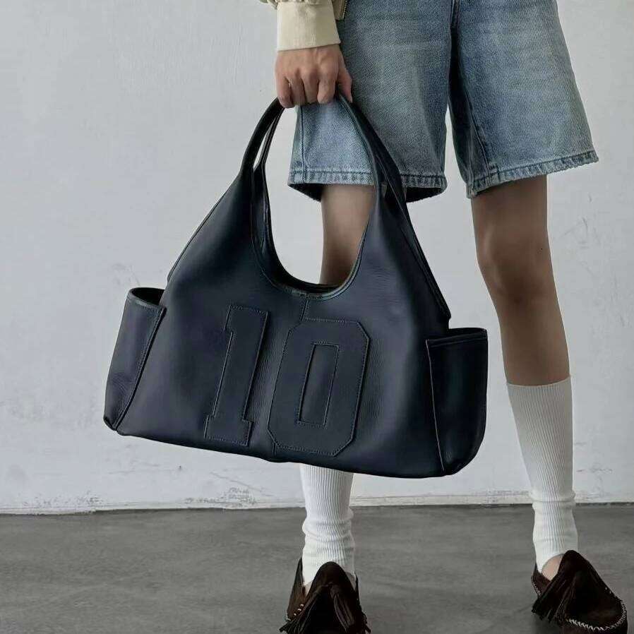 Top Cowhide Women's Handbag New Niche Design 10 Suede Large Capacity Vintage Fashionable One-Shoulder Tote Bag Suotong1021