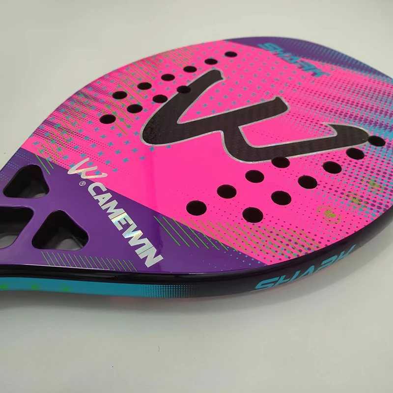 Camewin 3k Beach Tennis Racket Carbon Fiber Rough Surface 2024 New Outdoor Sports Tennis Racket Adult Use for Both Men and Women W251021