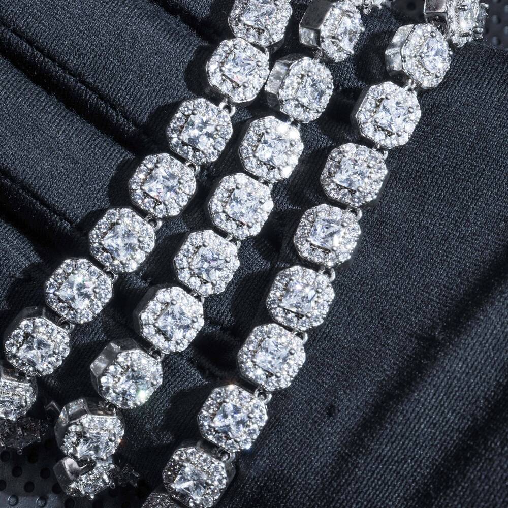 Sell HipHop Fashionable and Retro Fine Jewelry Necklaces 925 Sterling Silver Necklace Zircon Diamond 11MM