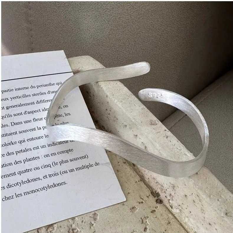 925 Sterling Silver Bracelets for Women Men String Accessory Interware Vintage Simple Wave Bumping Pendant Party Jewelry Gift J251021