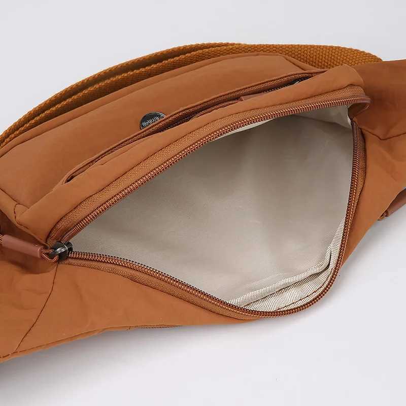 Womens Waterproof Nylon Convertible Waist Pack with Adjustable Strap Large Capacity Crossbody Chest Bag for Outdoor Activities Z251021