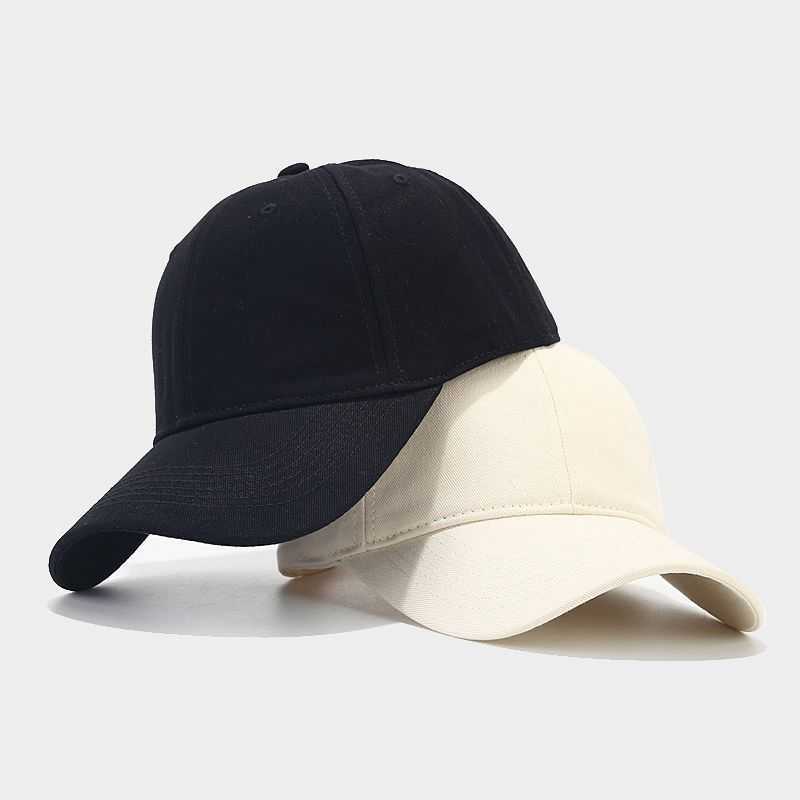 Fashion Plain Soft Top Cotton Baseball Cap for Men Slimming Street Hiphop Duckbill Cap for Women H251020