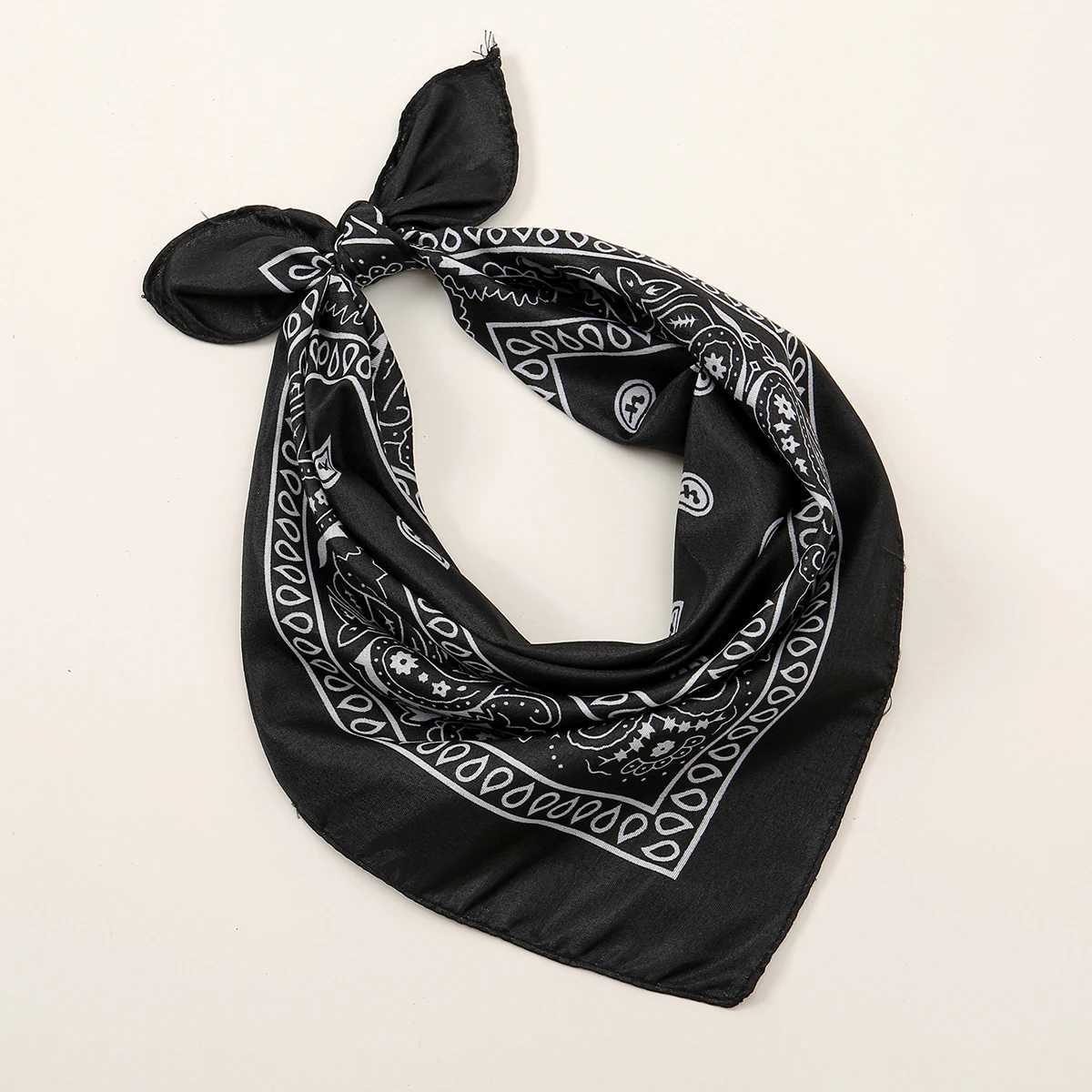54cm54cm Fashion Cotton Hip Hop Scarf Paisy Square Scarves wear Band Hair Band Neck Wrist Wrap Band AccoriesW251021