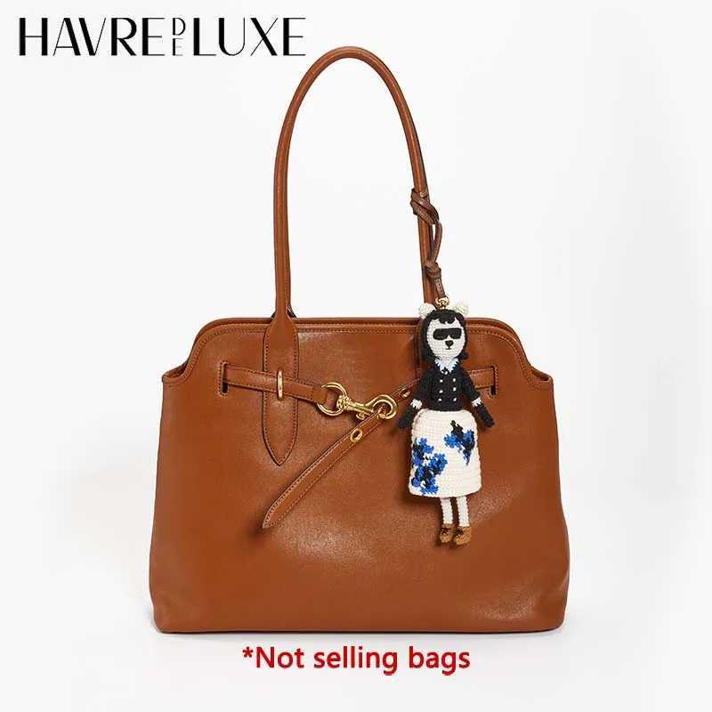 Woven cute doll bag charm knitted humanoid bag pendant womens bag keychain car pendant backpack decoration bag accessories J251121