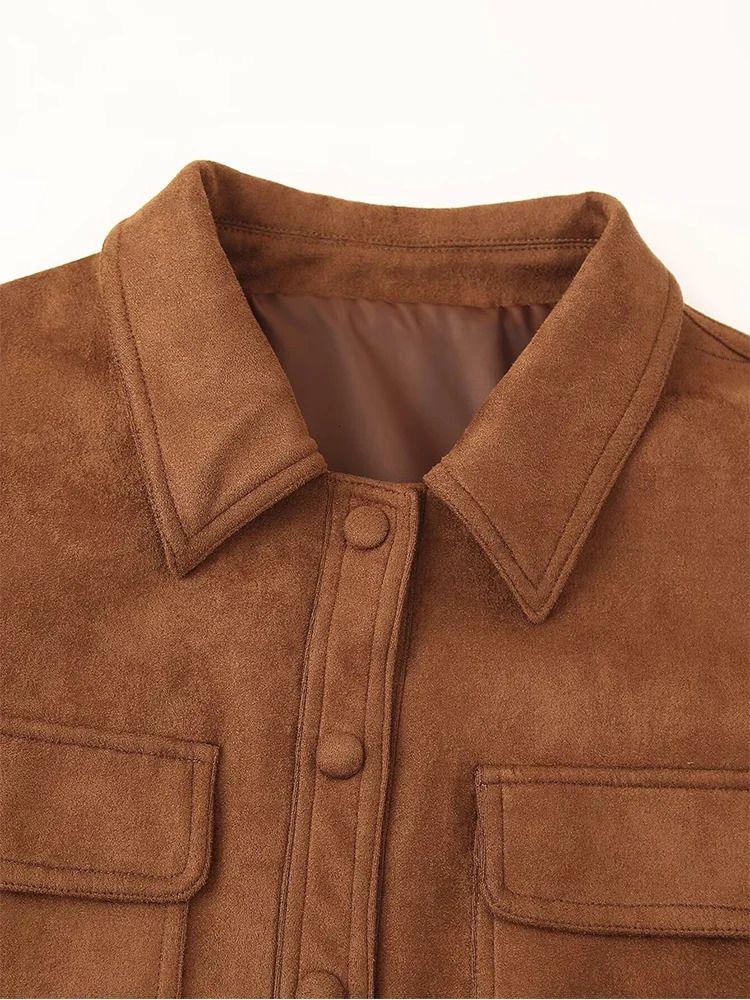 Autumn and Winter American Retro Casual Versatile Fashion HighEnd Style Western Slim Brown Jacket for Women 251021