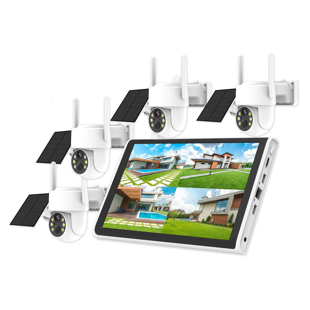 10inch Screen NVR Wireless Surveillance Kit Solar Low Power Smart Camera 2