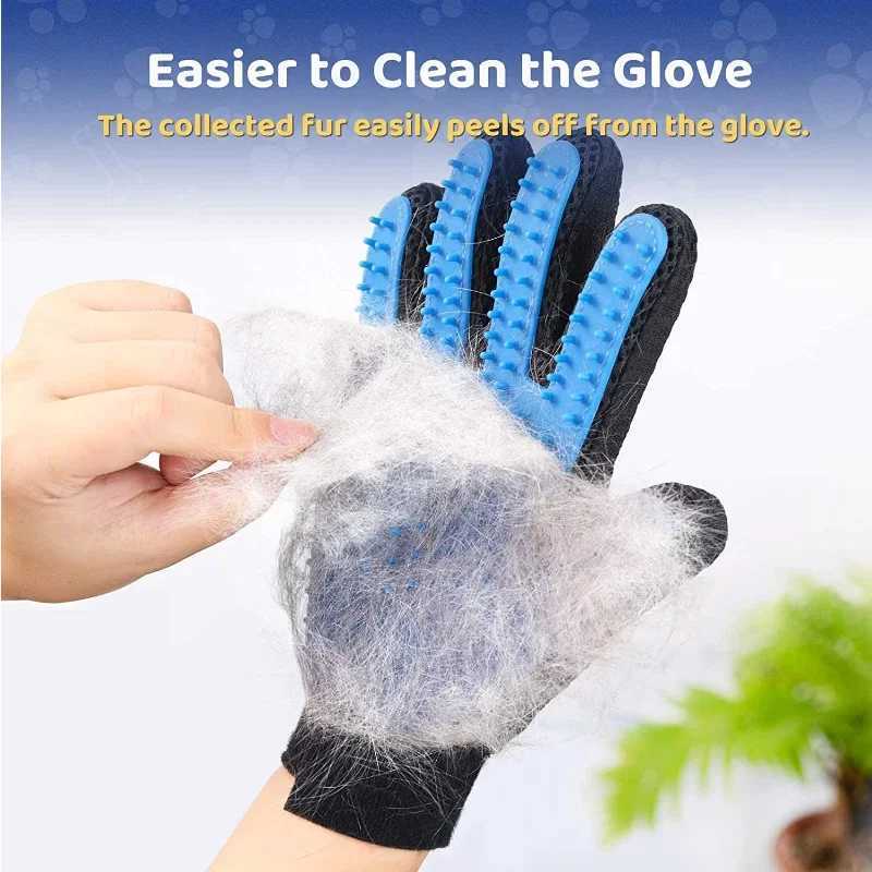 Pet Grooming Kit for Dog Cat Rabbit Fur 2 Sided Grooming Brush Bath Cleaning Glove DeShedding DeMatting Pet Hair C2510216