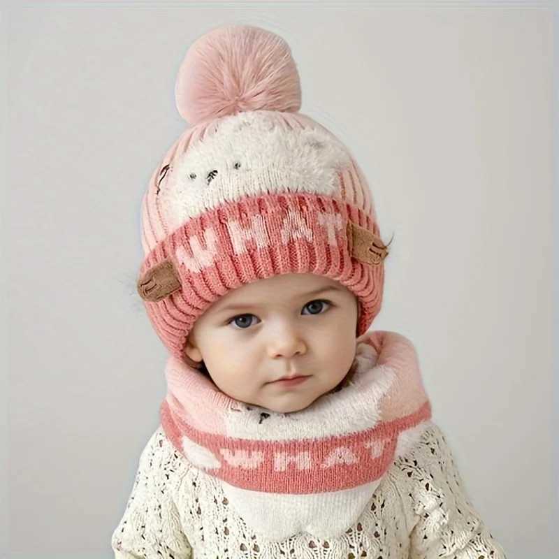 Hat Autumn and Winter Youngsterss Thickened Warm Ear Protection Hat Scarf Windproof and Coldproof Hooded Hat 38 Years Old J251021