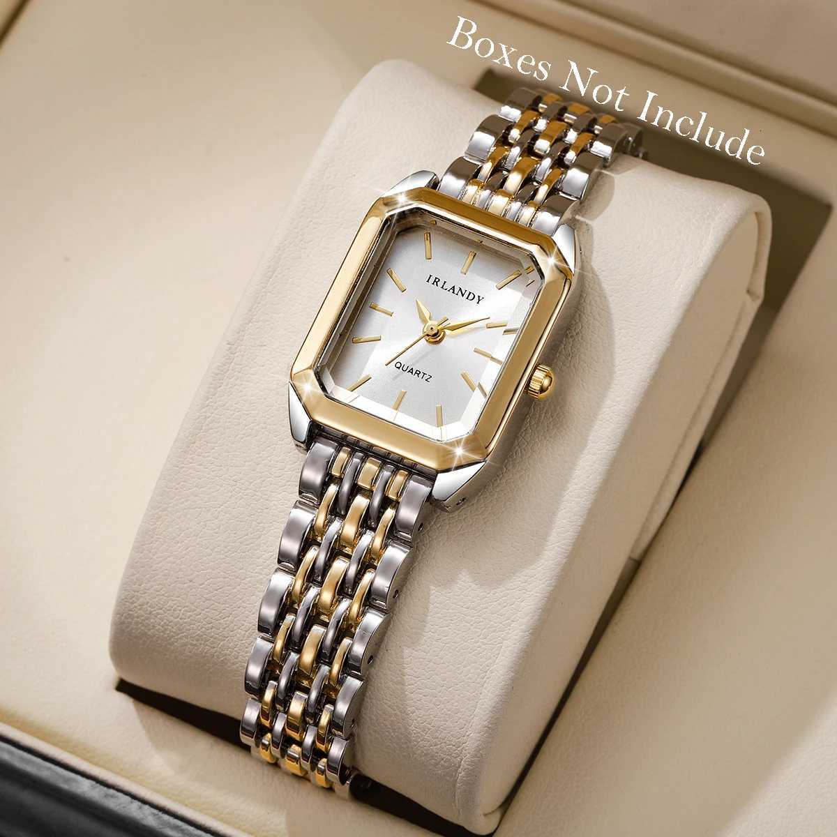 Fashion Rectangle Women es Steel Str Ladies Quartz Wrist Reloj Mujer Girls Clock GiftWithout BoxXJ251021