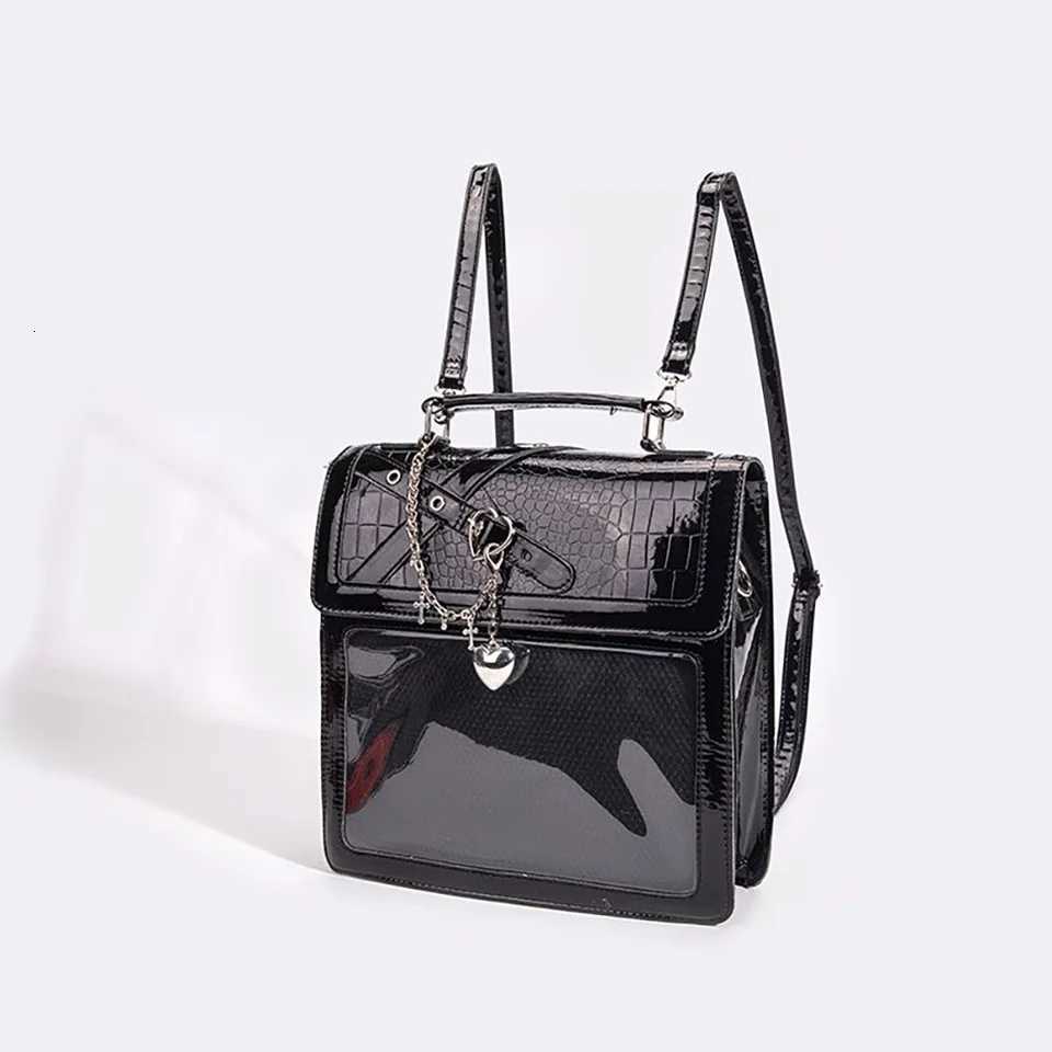 Ita Bag Square Bag Japanese Style School Bag Handbag Shoulder Bag Women Bag High Quality Y2K Bag Transparent Ladies Hand BagsW251020