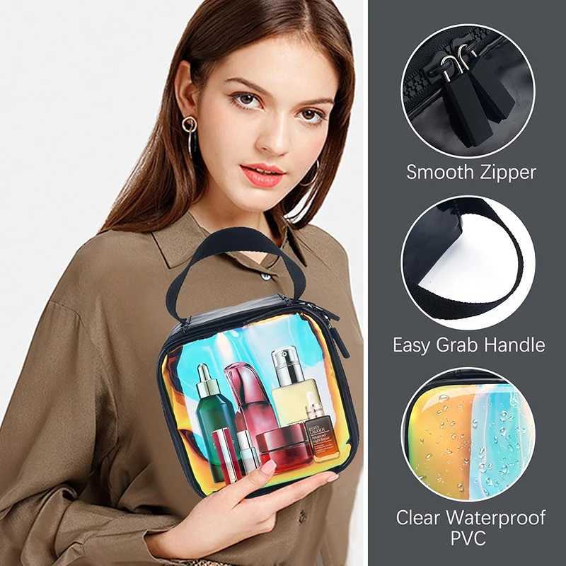 Multifunctional Cosmetic Bag Clear Makeup Storage Bags With Zipper Portable Travel Cosmetic Bags For Women Transparent ToiletryW251021