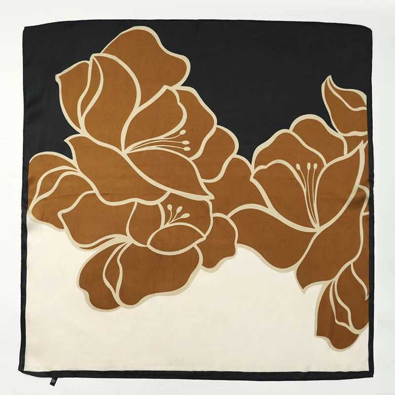 Luxury Wen Silk Square Scarf Shawl Fashion Xiaoxiangfeng Print Design Satin Hijab Wraps Neckerchi Fa Hair Bands 7070CMW251021