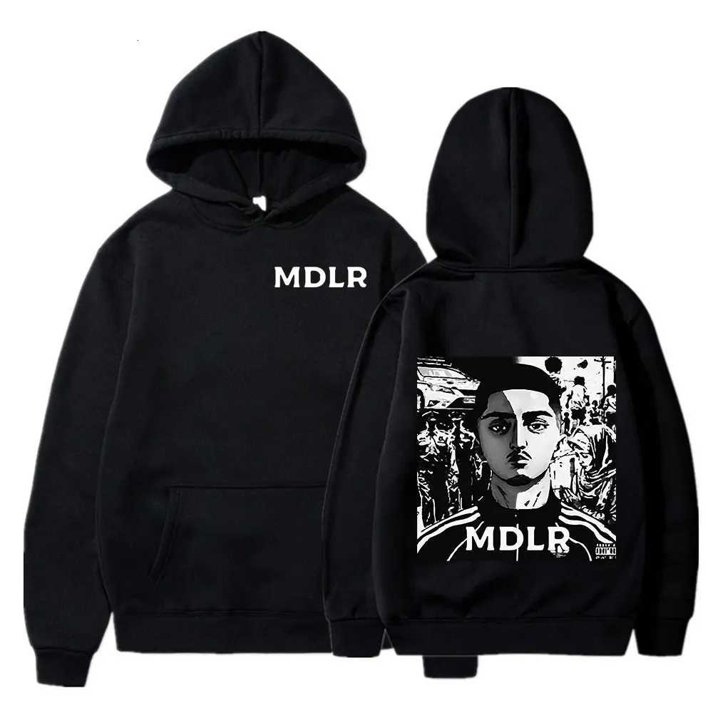 Morad MDLR rapper pattern hoodie adult mens and womens hiphop sweatshirt mens autumn and winter retro loose street pullover W251021