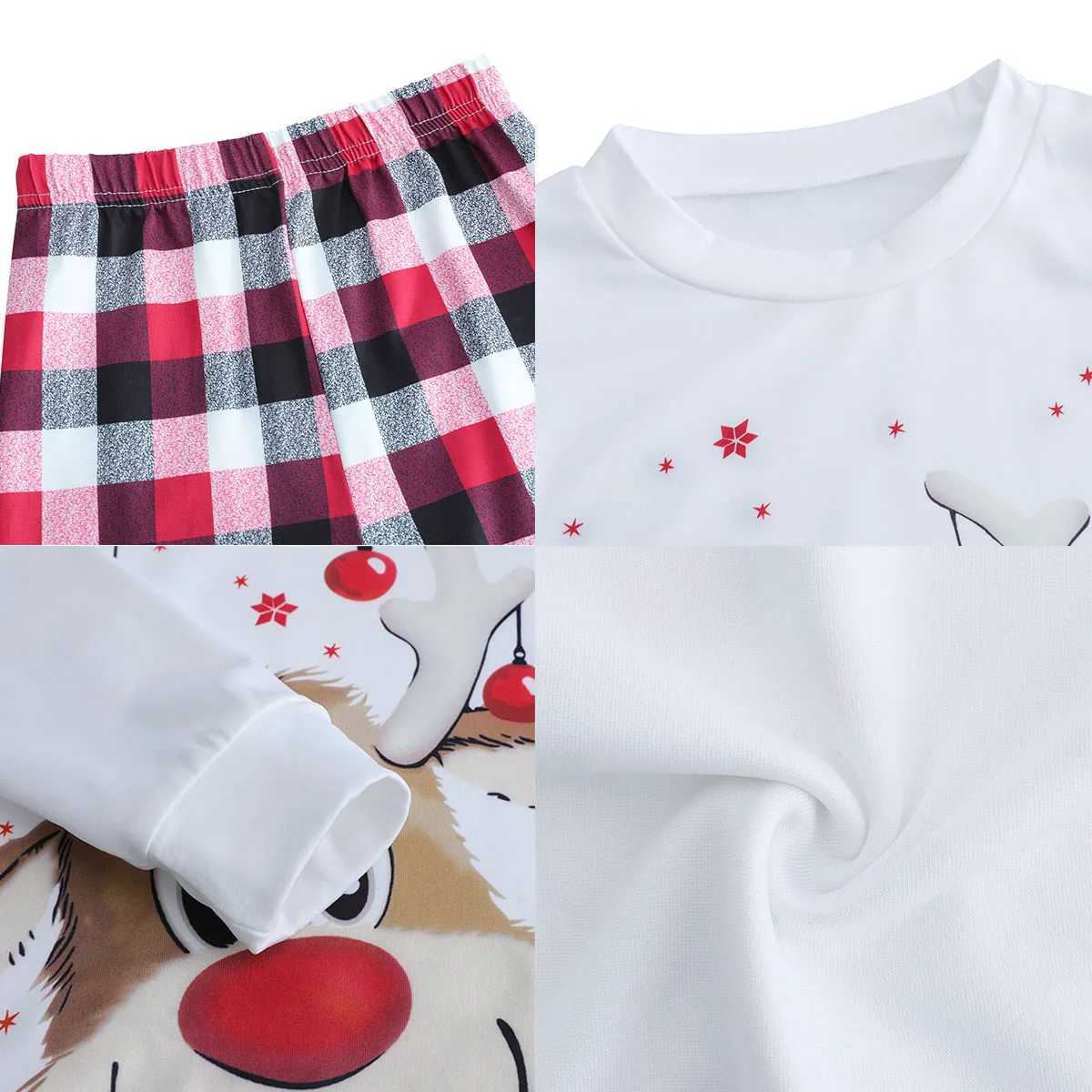 Family Christmas Pajamas 2023 Adult Matching Xmas Sleepwear Set Kids Boys Elf New Year Nightwear Mother Daddy Festival Deer Pjs L251021MCUT