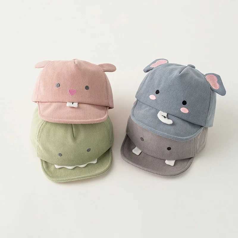 Cute Animal Baby Baseball Hat Cartoon Dinosaur Rabbit Infant Peaked Cap Solid Color Kawaii Soft Brim Kids Sun Hats J251021