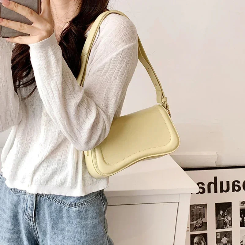 Shoulder Crossbody Bags for Women Pu Leather Trend Female Underarm Bag Fashion Purse Flap Handbags 251015