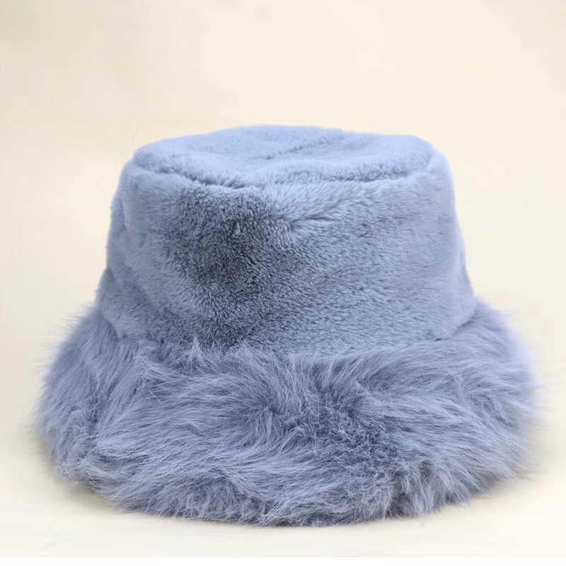 Autumn Winter Plush Fisherman Hat for Women Personalized Warm Thickened Fashionable Windproof Bucket Hat Outdoor Warm Hat H251020
