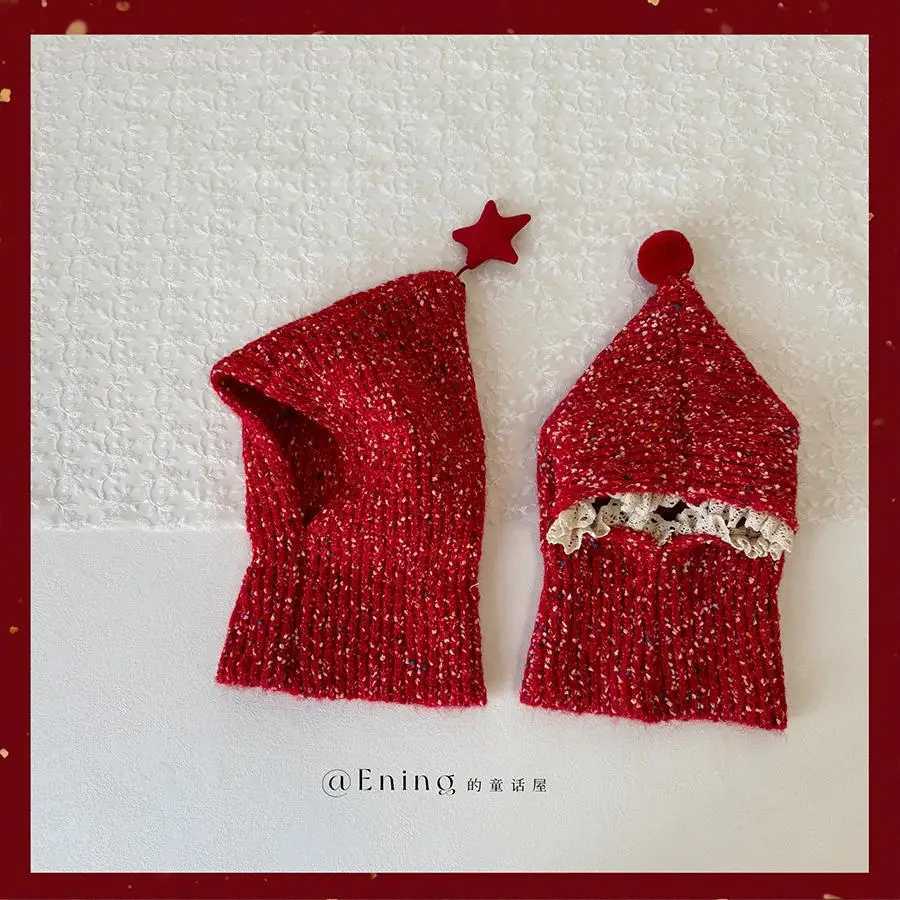 Christmas New Year Baby Hat Scarf Wrap Winter Warm Ear Protection Elf Cap for Boys Girls J251021
